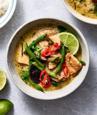 Green Curry with Tofu and Eggplant